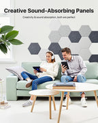 18 Pack Hexagon Acoustic Panels, Self-Adhesive Soundproof Wall Panels, High - Image 6