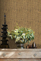 Brown Grasscloth Peel and Stick Wallpaper Textured Contact Paper - Image 4
