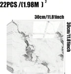 Chejiaye 22pcs Marble Peel and Stick Backsplash Waterproof Washroom Wall Panels - Image 4