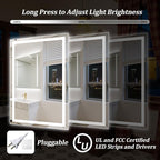 60"x40" Large Smart LED Bathroom Mirror - Image 4