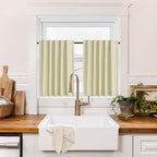 RYB HOME 100% Blackout Basement Curtains 30 inches Long, Heat & UV Blocking by RYBHOME