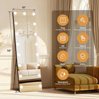 Kosmonia 56x18 Hollywood Full Length Mirror - Image 4