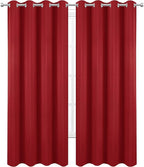 LEMOMO Blackout Curtains 66 x 84 inch/Bright Red Curtains Set of 2 - Image 2