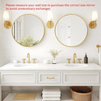 Fabuday Round Gold Mirror for Wall - Image 2
