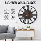 LEIKE Large Wall Clocks with Night Light Battery Operated, Silent Non Ticking - Image 7