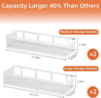 Spice Rack Wall Mount, 4 Pack Wall Spice Rack & Hanging Storage Baskets - Image 4