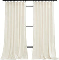 NICETOWN Ivory White Velvet Curtains 108" Length by NICETOWN