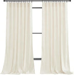 NICETOWN Ivory White Velvet Curtains 108" Length by NICETOWN