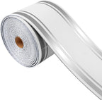 Thick Peel and Stick Baseboard Trim, 3.93" x 196.8" Wallpaper Borders, PVC+XPE by PGVALXOR