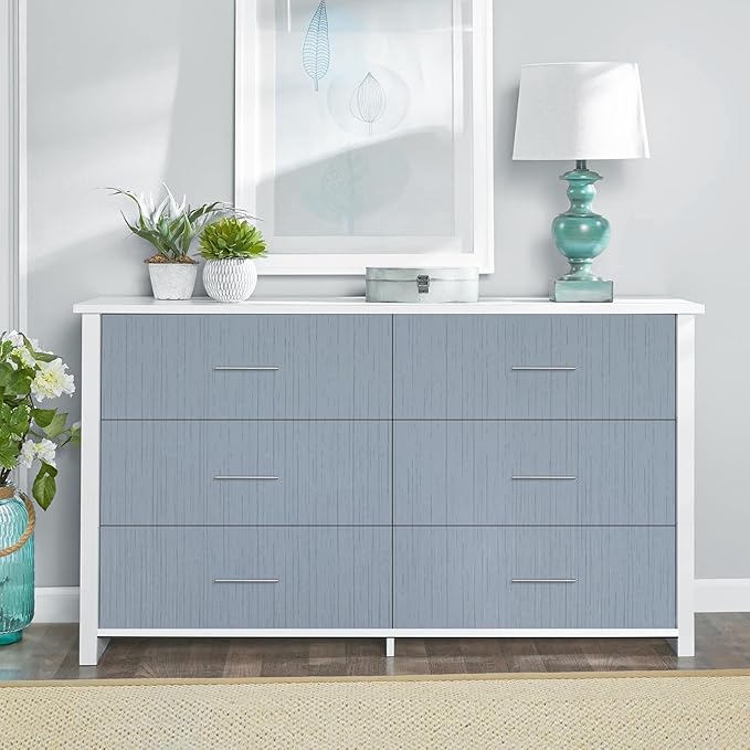 Grasscloth Peel and Stick Wallpaper Grey Blue 15.74" X 118.11" Fabric Textured - Image 2