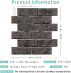 Commomy 3D Faux Brick Wallpaper Wall Tiles - Image 6