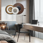 37.8x23 Inch Large Mid-Century Modern Wall Clock, Oversized Wood and Metal - Image 5