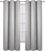LEMOMO Light Grey Blackout Curtains 34 x 84 Inch Length/Set of 2 Curtain by Lemomo