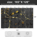-Black and Gold Marbled Fabric Wallpaper Dark Abstraction Art Living Room - Image 4