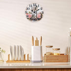 Kitchen Wall Clock, Vintage Floral Wall Clocks - Image 3