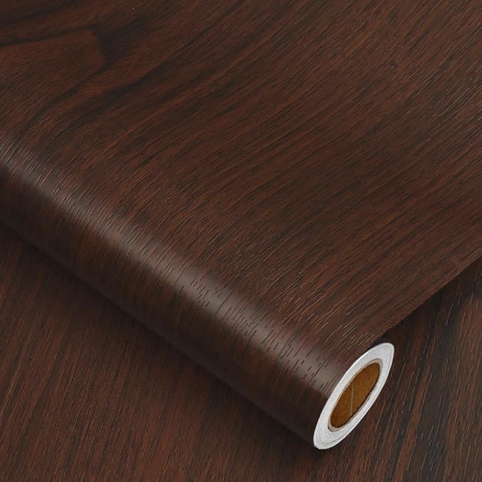 Heroad Peel and Stick Wallpaper Wood Contact Paper Wood Wallpaper Red Brown by HeroadBrand