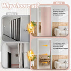 AJAZZ Blackout Curtain with Curtain Rods Included Invisible Accordion Doors - Image 4