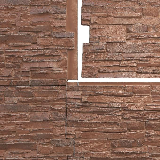 EverStone Canyon Ridge Faux Stone Panel, 45 3/4"W x 24 1/2"H x 1 1/4"D - Image 9