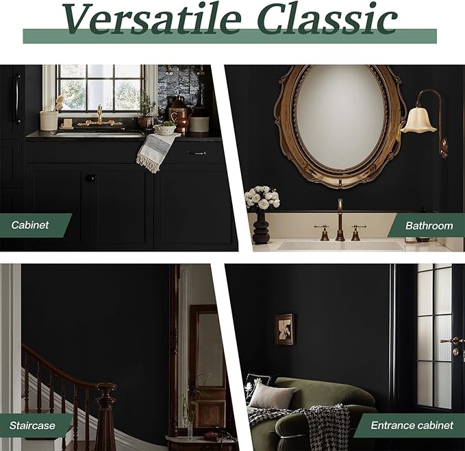 Dimoon 17.7''x78.7'' Peel and Stick Wallpaper Black Contact Paper - Image 5