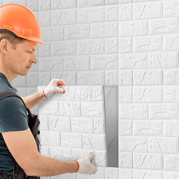 Tinlade 30 Pcs 28.81 Sq ft 3D Wall Panels Peel and Stick Foam Brick Wallpaper - Image 6