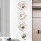 3 Pack Metal Mirrors for Wall Sunburst Wall Mirrors Home Décor Decorative - Image 5