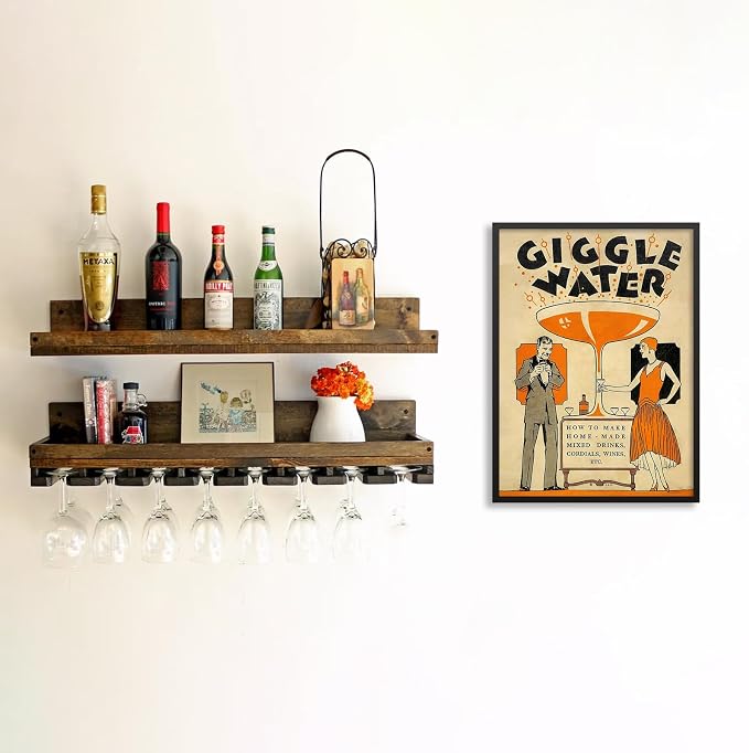 Funny Cocktail Wall Art Vintage Trendy Bar Cart Decor Martini Wine Alcohol - Image 4