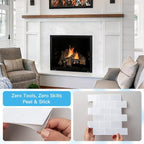 Art3d Peel and Stick Wall Tiles in White Marble– 10-Pack of 12 x12 Thickened - Image 9