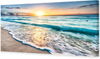Baisuart S02275 Canvas Prints Wall Art Beach Sunset Ocean Waves Nature Pictures by Baisuart