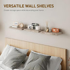 RALGEND Floating Shelves for Wall, 1.5" Thick Wall Shelf Set of 3 - Image 4