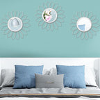 3 Pack Metal Mirrors for Wall Sunburst Wall Mirrors Home Décor Decorative - Image 7