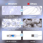 Minetom Curtain Lights, 300 LED Dimmable Fairy Lights - Image 3
