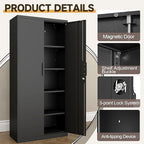 GREATMEET Metal Garage Storage Cabinets, Utility Cabinet - Image 5