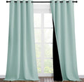 NICETOWN Aqua Blue Blackout Curtains 90 inches Long, Full Light Blocking Drapes by NICETOWN