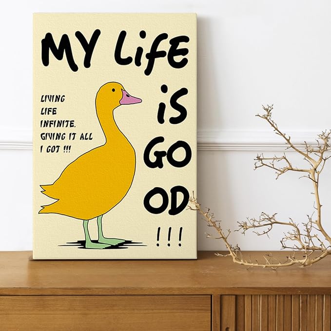 DIHSIEG Inspirational Canvas Wall Art funny bathroom wall art Print Poster - Image 7