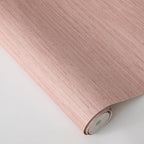 Tempaper Textured Salmon Pink Horizontal Faux Grasscloth Removable Peel and - Image 5