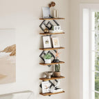 ELYKEN Floating Shelves for Wall, 2-Tier Wall Mounted Storage Shelves for Books - Image 8