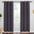 NICETOWN Greyish Purple Blackout Curtains 72 inches Length by NICETOWN