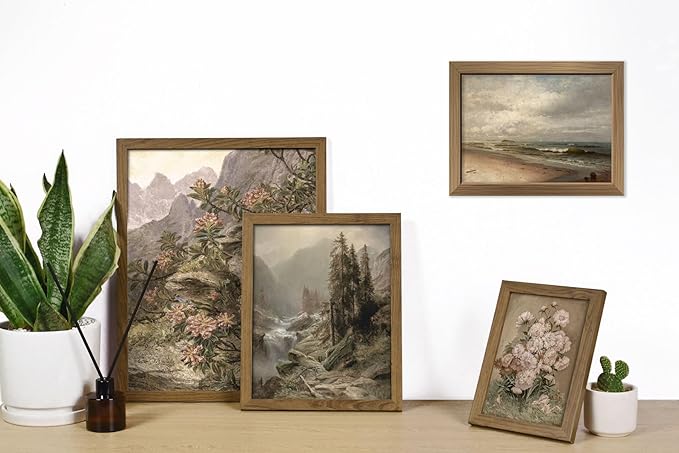 16 PCS Framed Vintage Wall Art Decor, French Country Farmhouse Gallery Wall - Image 5
