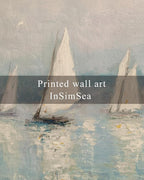 InSimSea Framed Canvas Wall Art, Vintage Sailboats Art - Image 4