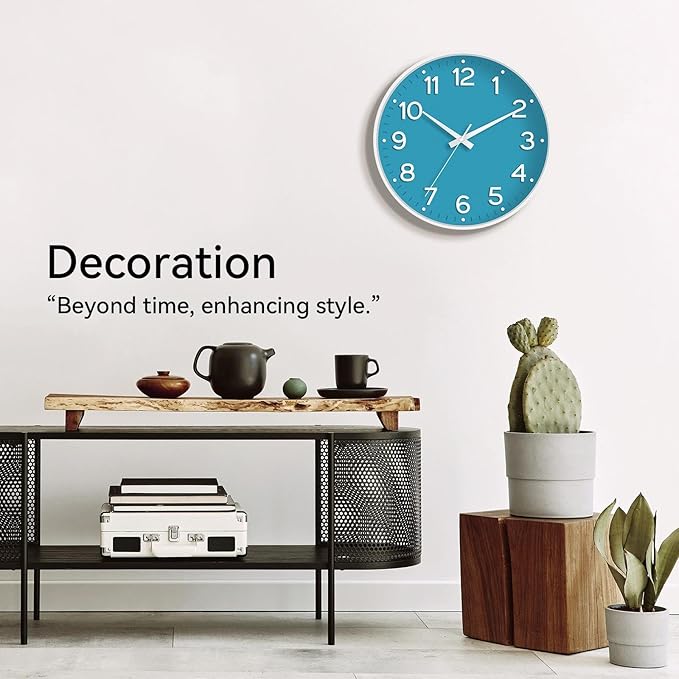 Roymnie Wall Clock 12 Inch Silent Wall Clocks Battery Operated-Modern Non - Image 5