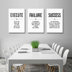 Framed Canvas Wall Art Success Quote, Office Wall Art, Positive Motivational - Image 5