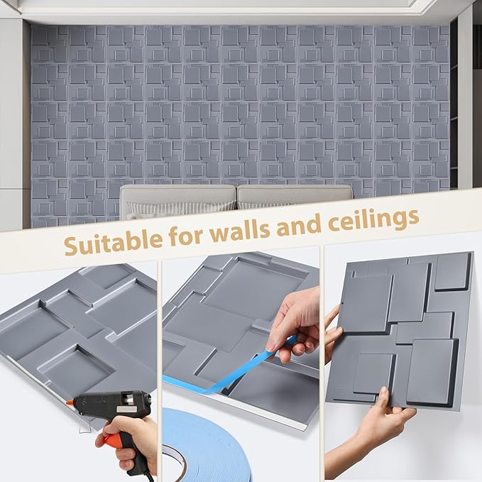 Heikki 30 Pack 3D Wall Panel for Interior Wall Décor, PVC Flower Textured Wall - Image 3
