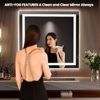 LOAAO 28"x30" LED Bathroom Mirror - Image 2