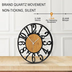 Large Wall Clock for Living Room Decor, 16 Inch Non Ticking Silent, Battery - Image 5