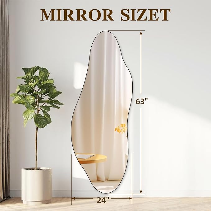 QDSSDECO Full Length Mirror 63"x24" Irregular Wall Mirror Star Frameless - Image 2