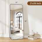 BEAUTYPEAK Black Full Length Mirror, Suitable - Image 6