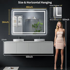48"x36" LED Bathroom Mirror - Image 8