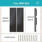NeatiEase Slatwall Panel Wall Storage Systems, 2 x 4ft Slat Wall Paneling - Image 3
