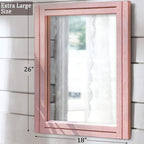 AAZZKANG Rectangle Mirror with Wood Framed Modern Farmhouse Hanging Wall - Image 2