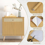 Abyssaly Light Wood Contact Paper Natural Wood Peel and Stick Wallpaper Self - Image 2